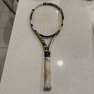 Babolat Tennis Racket AeroPro Team Woofer System Black Yellow Strung Adult Sport